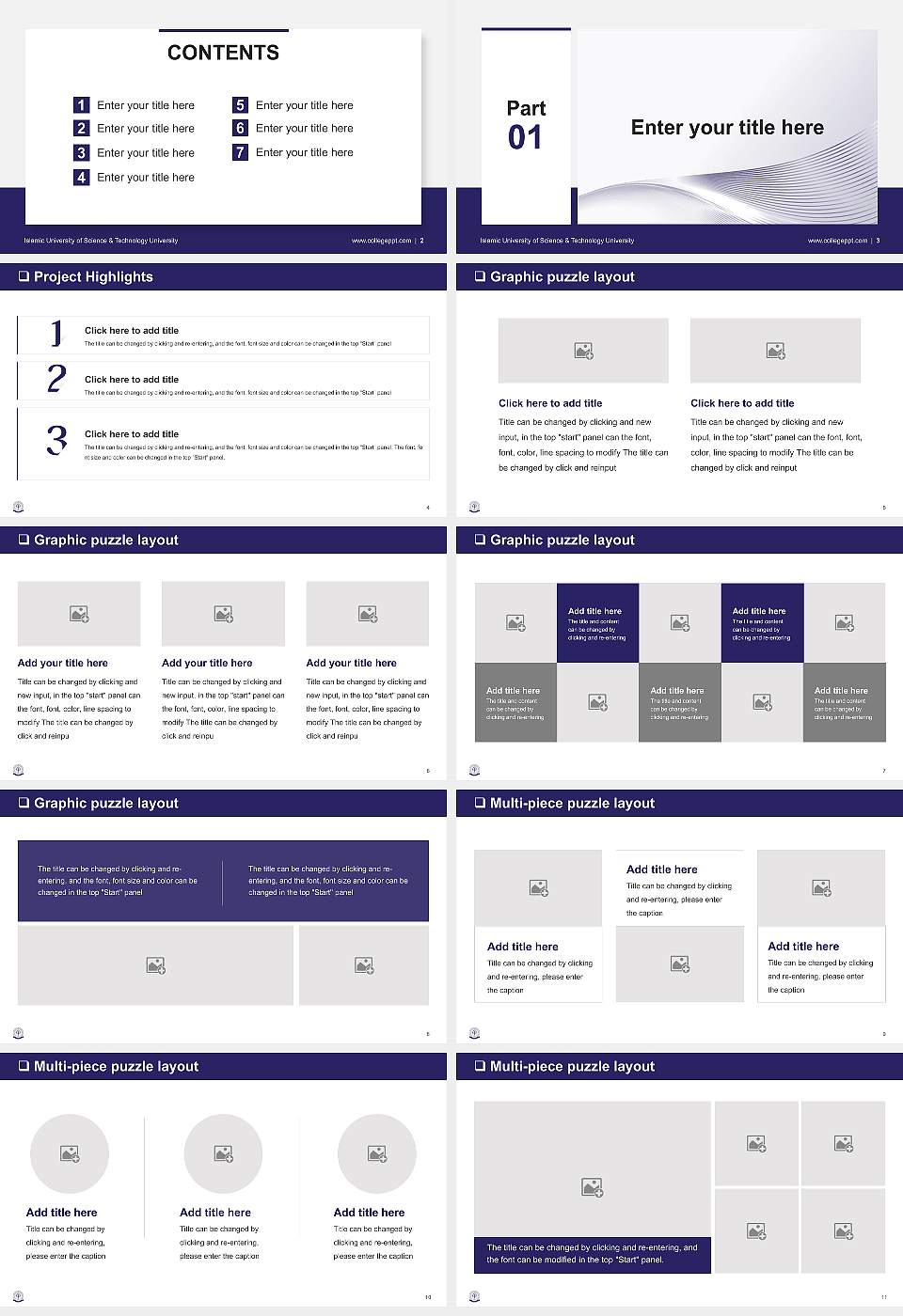 Islamic University of Science & Technology University General Purpose PPT Template16:9 ratio PPT effect preview image2