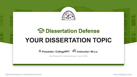 Uttar Banga Krishi Vishwavidyalaya Graduation Thesis Defense PPT Template