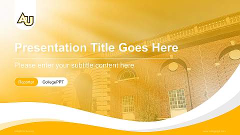 Adelphi University Lecture Sharing and Networking Event PPT Template