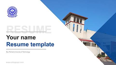 Biju Patnaik University of Technology Resume PPT Template