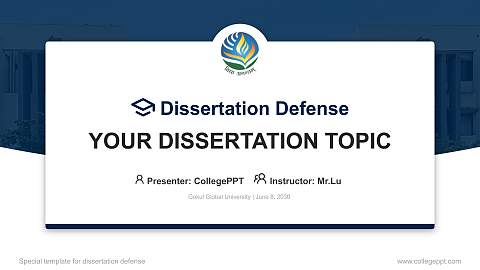 Gokul Global University Graduation Thesis Defense PPT Template