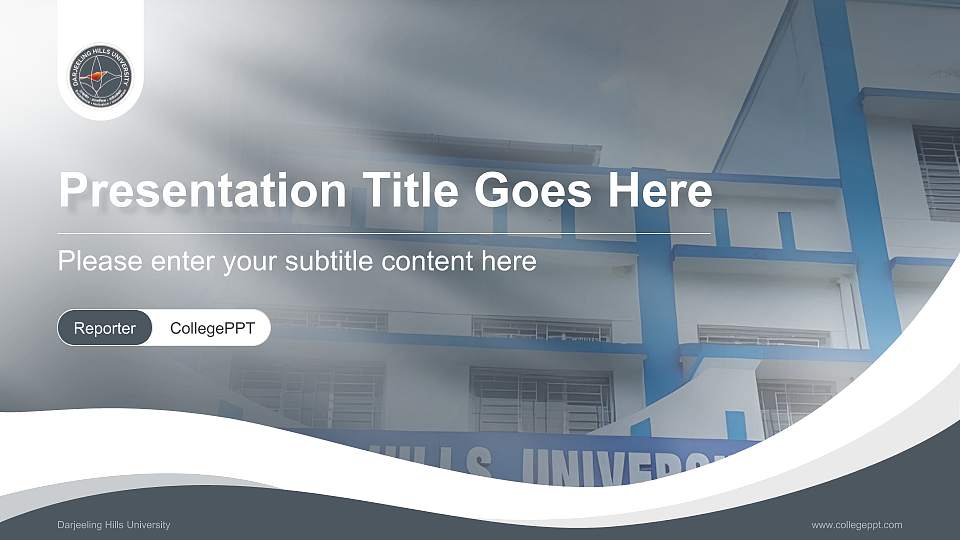 Darjeeling Hills University Lecture Sharing and Networking Event PPT Template16:9 ratio PPT effect preview image