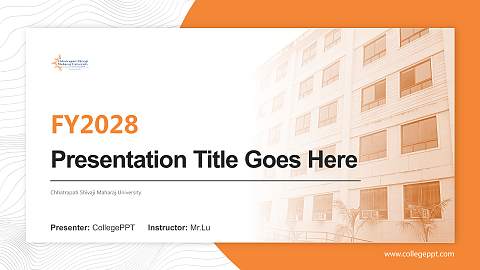 Chhatrapati Shivaji Maharaj University Academic Presentation/Research Findings Report PPT Template