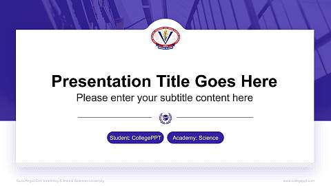 Guru Angad Dev Veterinary & Animal Sciences University National Scholarship Defense PPT Template