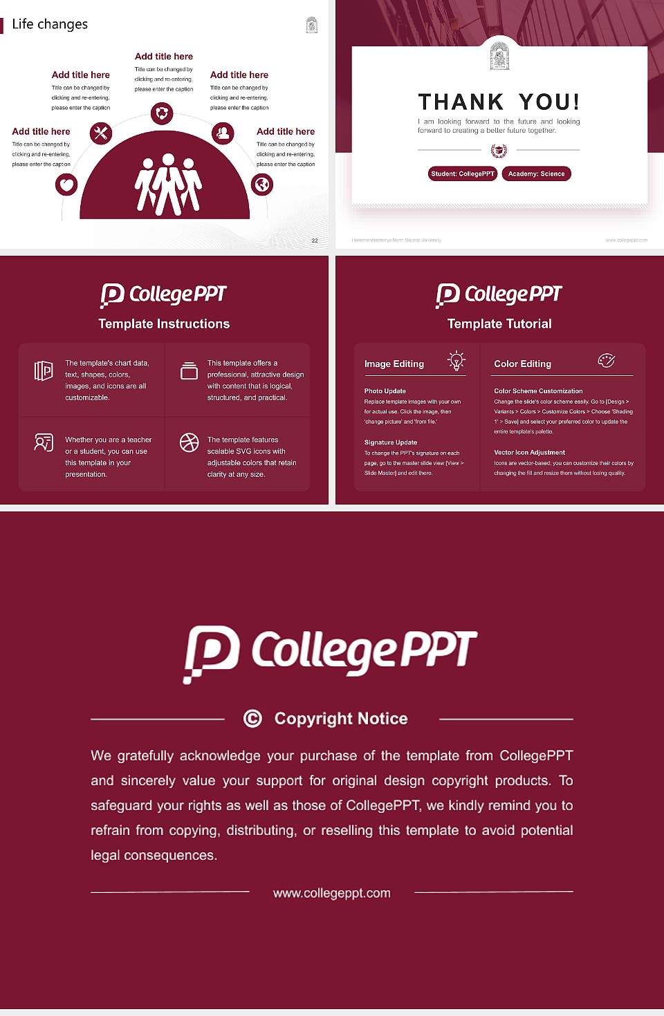 Hemchandracharya North Gujarat University National Scholarship Defense PPT Template4:3 ratio PPT effect preview image4