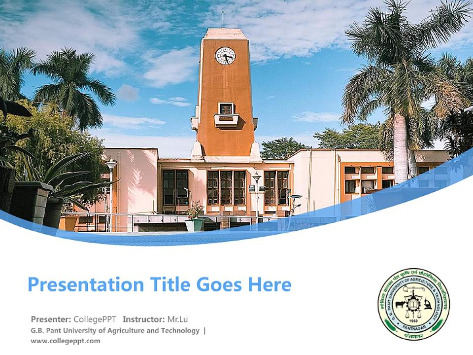 G.B. Pant University of Agriculture and Technology Course/Courseware Creation PPT Template4:3 ratio PPT effect preview image5