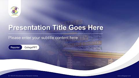 Dr. M.G.R. Educational and Research Institute Lecture Sharing and Networking Event PPT Template