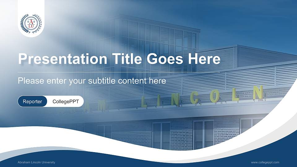 Abraham Lincoln University Lecture Sharing and Networking Event PPT Template16:9 ratio PPT effect preview image