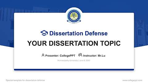 Homoeopathy University Graduation Thesis Defense PPT Template