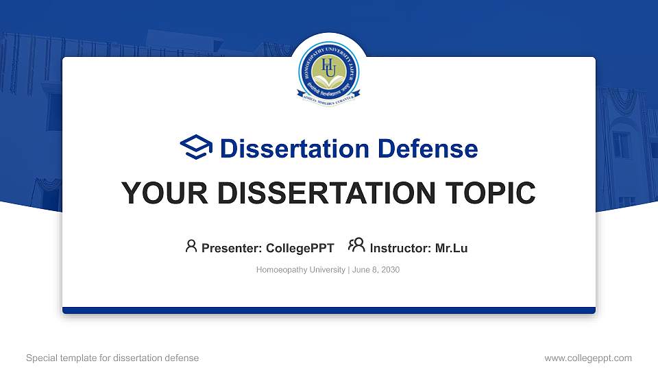 Homoeopathy University Graduation Thesis Defense PPT Template16:9 ratio PPT effect preview image
