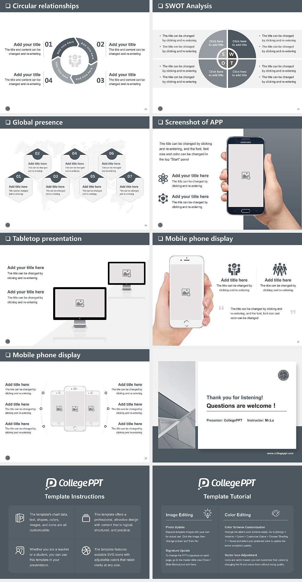Darjeeling Hills University General Purpose PPT Template4:3 ratio PPT effect preview image5