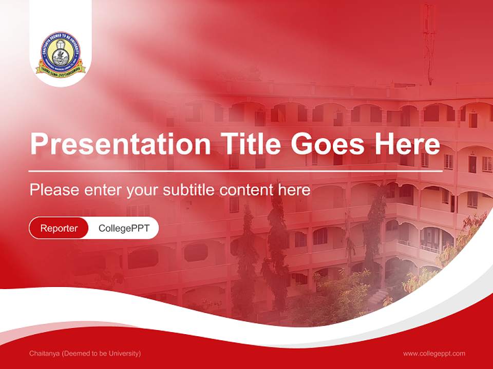 Chaitanya (Deemed to be University) Lecture Sharing and Networking Event PPT Template4:3 ratio PPT effect preview image4