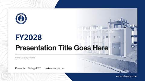 Central University of Kerala Academic Presentation/Research Findings Report PPT Template