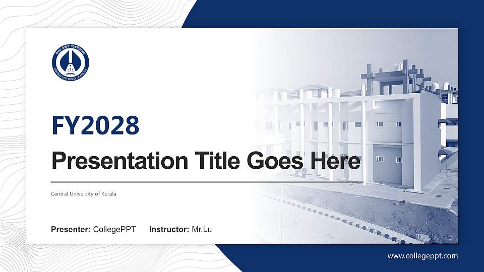 Central University of Kerala Academic Presentation/Research Findings Report PPT Template16:9 ratio PPT effect preview image