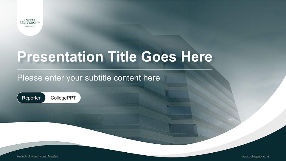 Antioch University-Los Angeles Lecture Sharing and Networking Event PPT Template16:9 ratio PPT effect preview image