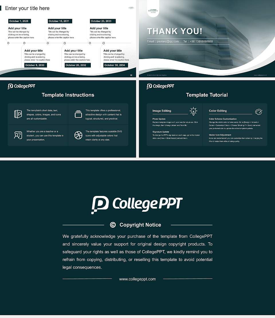 Antioch University-Los Angeles Lecture Sharing and Networking Event PPT Template16:9 ratio PPT effect preview image4
