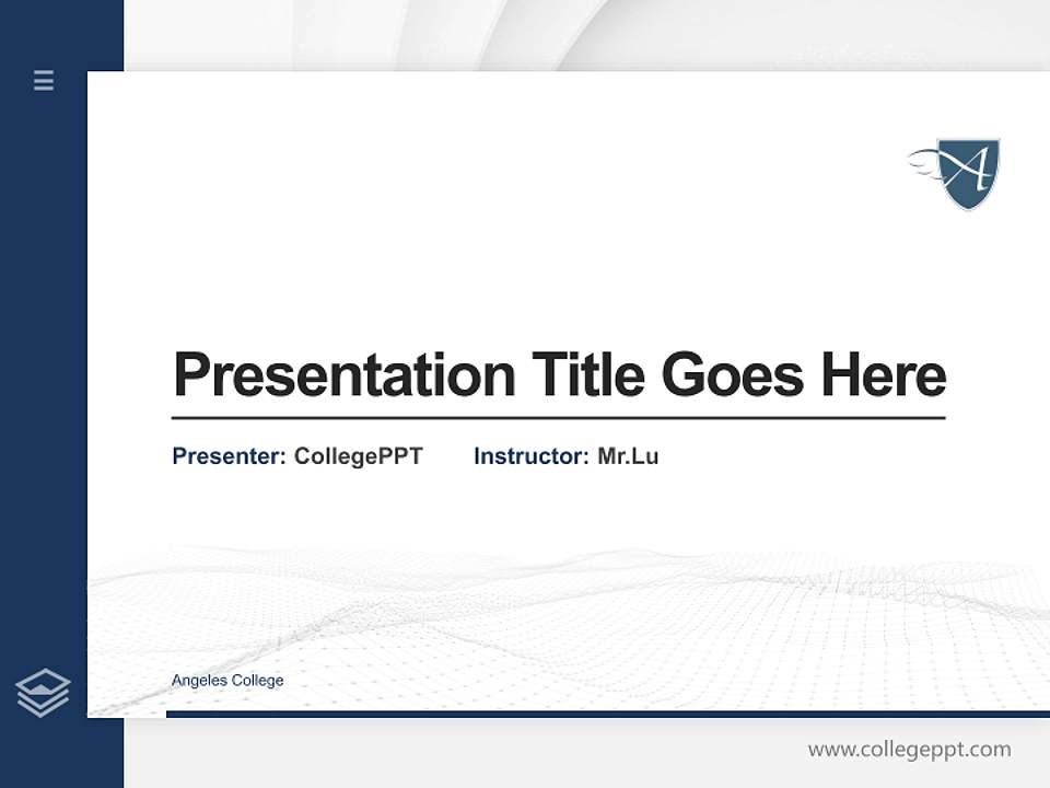 Angeles College Thesis Proposal/Graduation Defense PPT Template4:3 ratio PPT effect preview image5