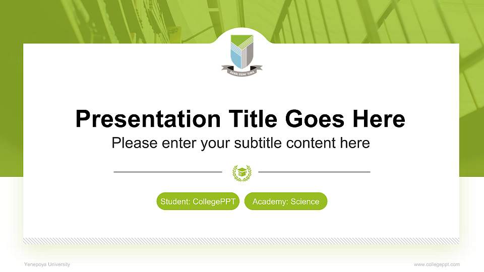 Yenepoya University National Scholarship Defense PPT Template16:9 ratio PPT effect preview image