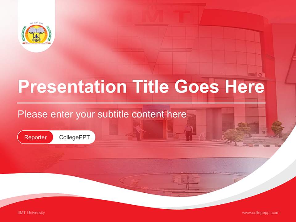 IIMT University Lecture Sharing and Networking Event PPT Template4:3 ratio PPT effect preview image4