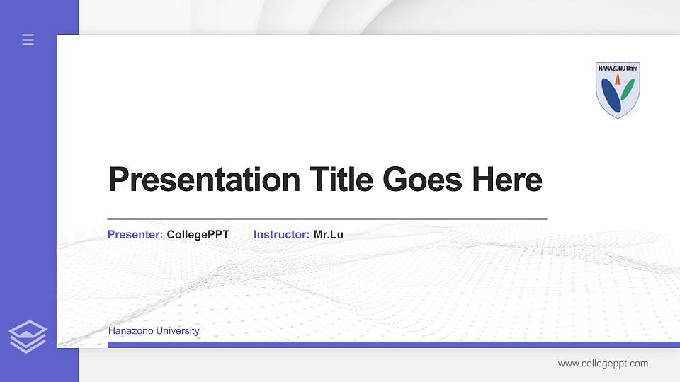 Hanazono University Thesis Proposal/Graduation Defense PPT Template16:9 ratio PPT effect preview image