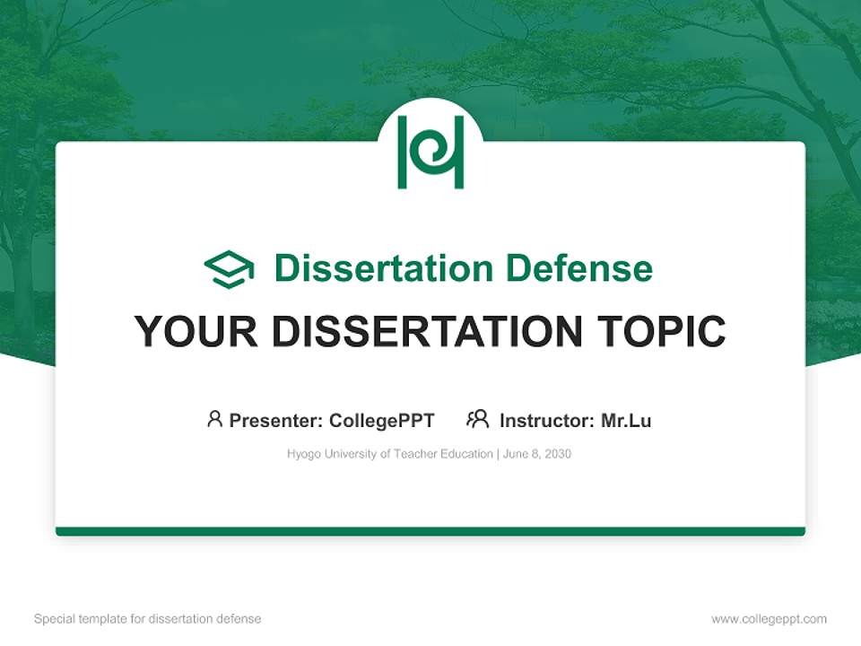 Hyogo University of Teacher Education Graduation Thesis Defense PPT Template4:3 ratio PPT effect preview image7