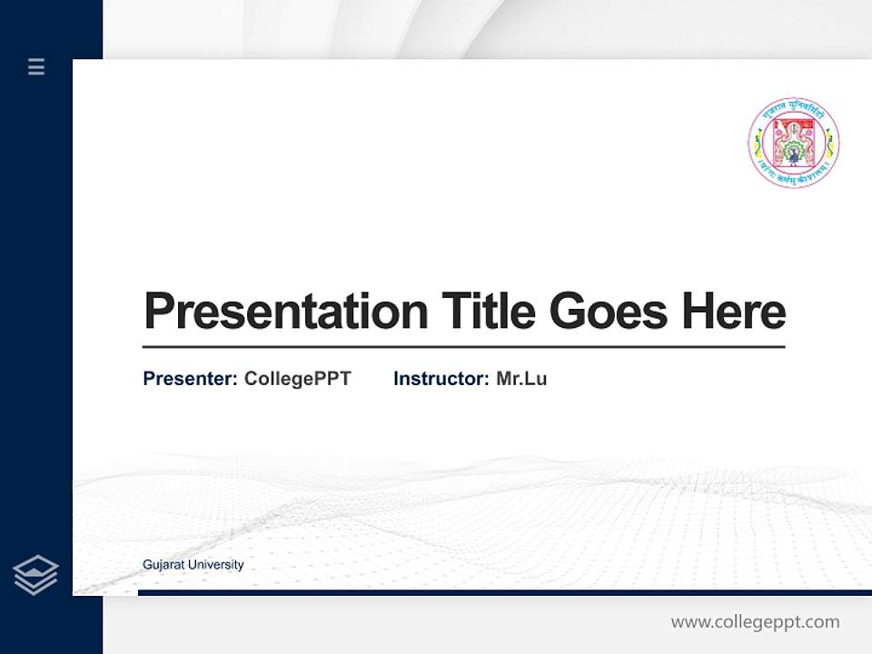 Gujarat University Thesis Proposal/Graduation Defense PPT Template4:3 ratio PPT effect preview image5