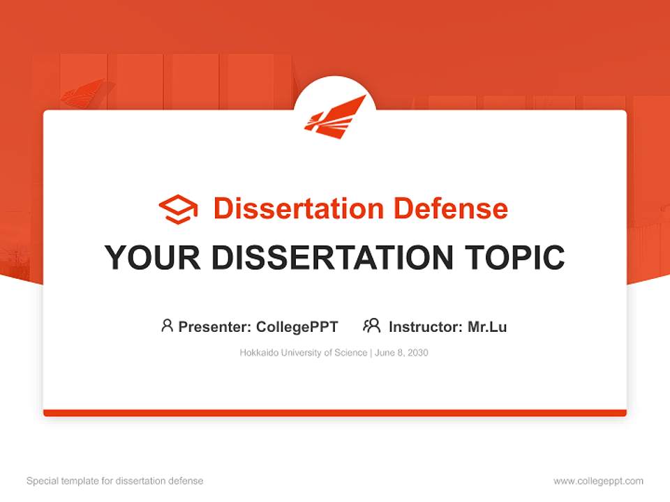 Hokkaido University of Science Graduation Thesis Defense PPT Template4:3 ratio PPT effect preview image7