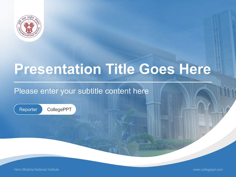 Homi Bhabha National Institute Lecture Sharing and Networking Event PPT Template4:3 ratio PPT effect preview image4