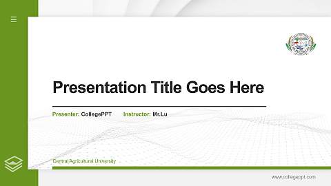 Central Agricultural University Thesis Proposal/Graduation Defense PPT Template
