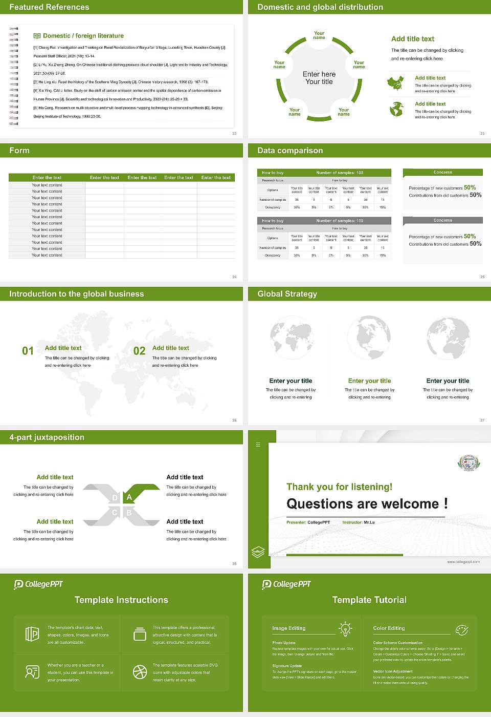 Central Agricultural University Thesis Proposal/Graduation Defense PPT Template16:9 ratio PPT effect preview image4