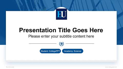 Era University National Scholarship Defense PPT Template