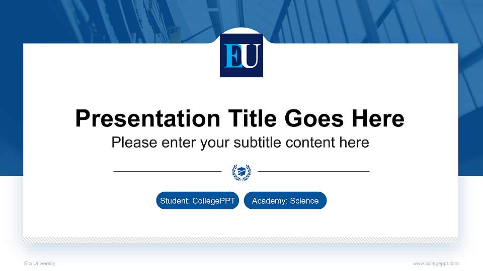Era University National Scholarship Defense PPT Template16:9 ratio PPT effect preview image1