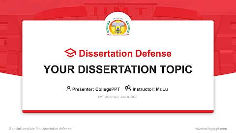 IIMT University Graduation Thesis Defense PPT Template
