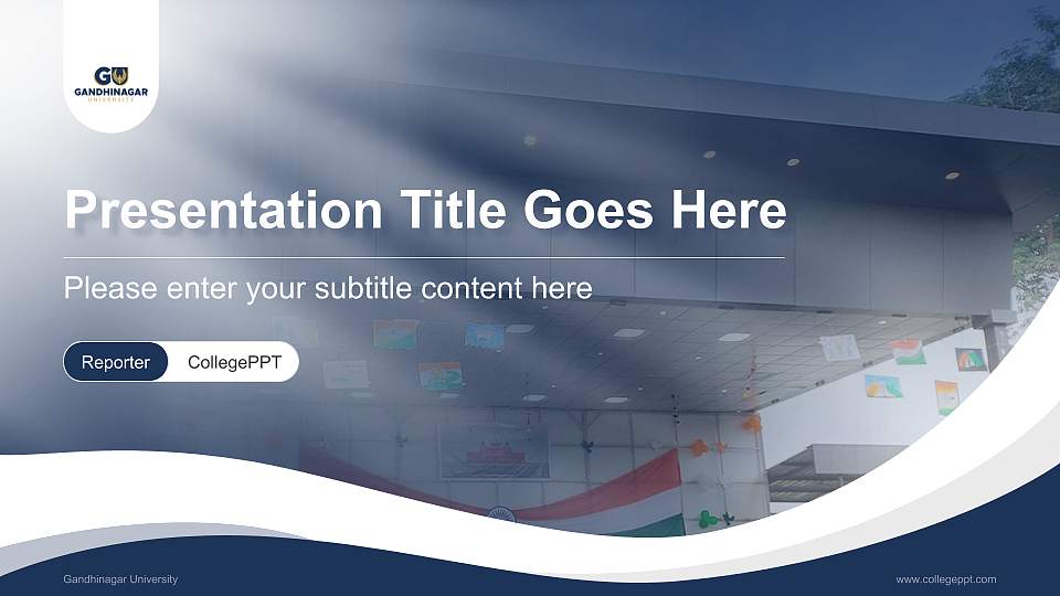 Gandhinagar University Lecture Sharing and Networking Event PPT Template16:9 ratio PPT effect preview image