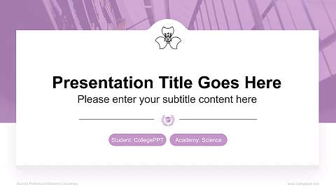 Gunma Prefectural Women’s University National Scholarship Defense PPT Template