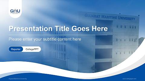 Gujarat Maritime University Lecture Sharing and Networking Event PPT Template