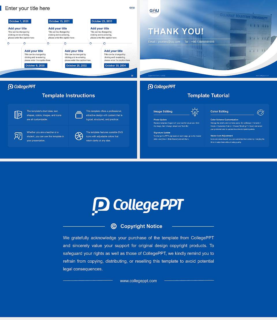 Gujarat Maritime University Lecture Sharing and Networking Event PPT Template16:9 ratio PPT effect preview image4