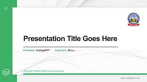 Himachal Pradesh National Law University Thesis Proposal/Graduation Defense PPT Template