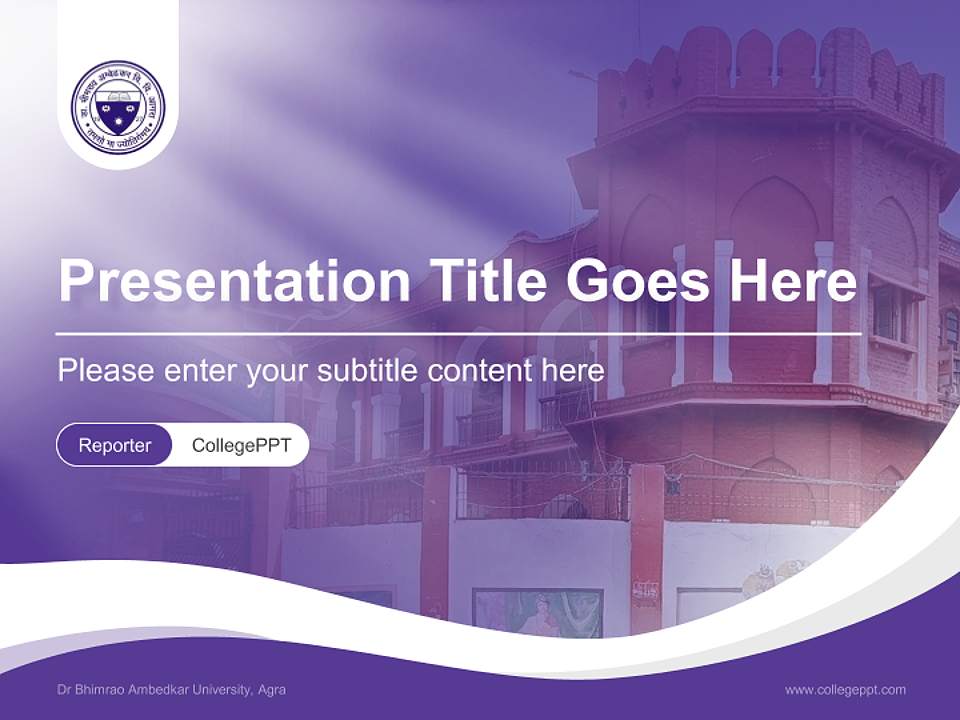 Dr Bhimrao Ambedkar University, Agra Lecture Sharing and Networking Event PPT Template4:3 ratio PPT effect preview image4