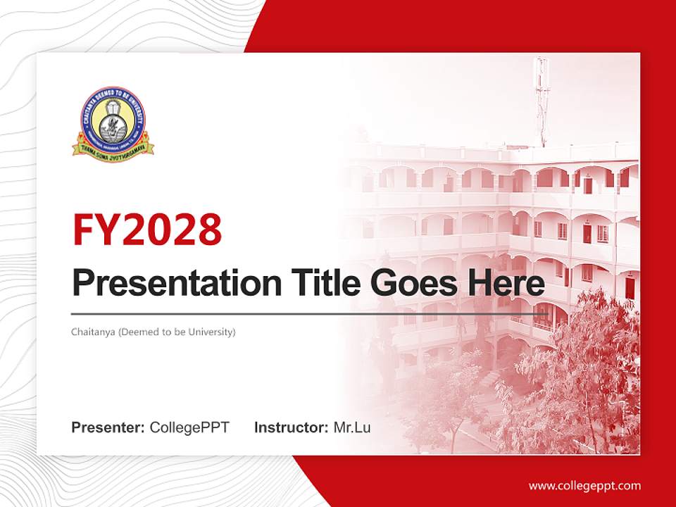 Chaitanya (Deemed to be University) Academic Presentation/Research Findings Report PPT Template4:3 ratio PPT effect preview image5