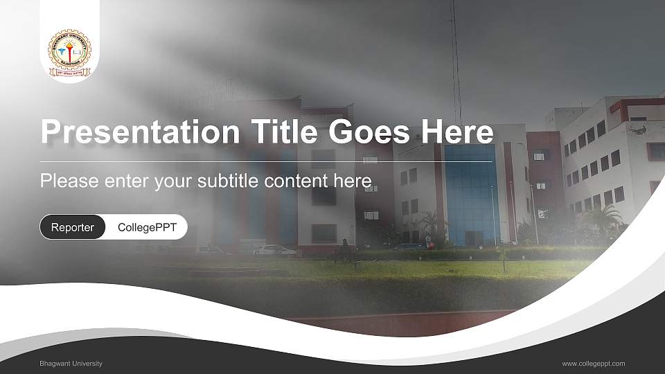 Bhagwant University Lecture Sharing and Networking Event PPT Template16:9 ratio PPT effect preview image