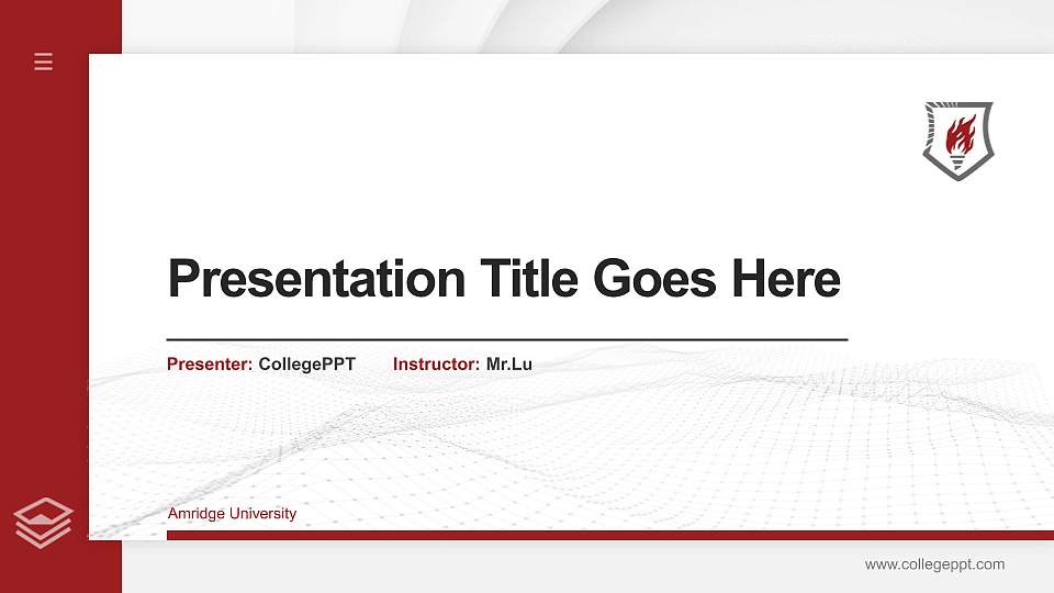 Amridge University Thesis Proposal/Graduation Defense PPT Template16:9 ratio PPT effect preview image
