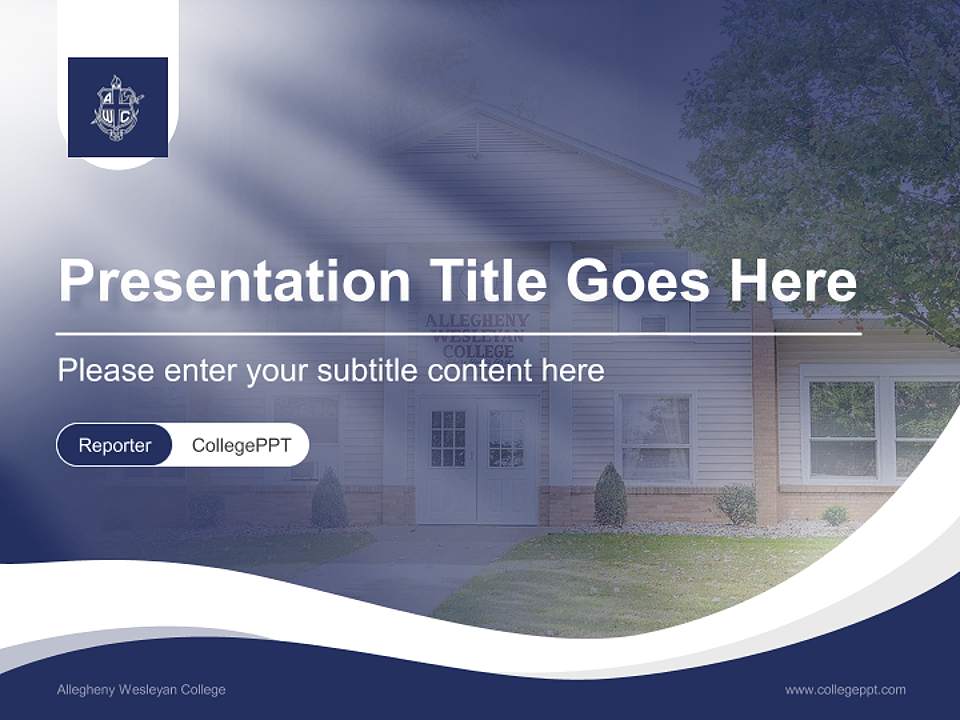 Allegheny Wesleyan College Lecture Sharing and Networking Event PPT Template4:3 ratio PPT effect preview image4