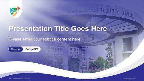 D.Y. Patil International University Lecture Sharing and Networking Event PPT Template