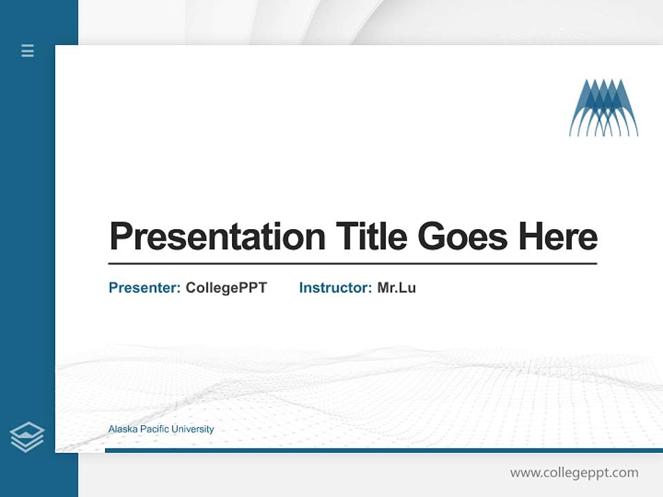 Alaska Pacific University Thesis Proposal/Graduation Defense PPT Template4:3 ratio PPT effect preview image5