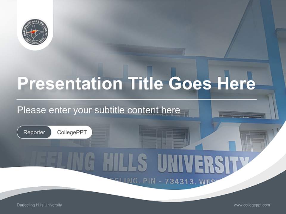 Darjeeling Hills University Lecture Sharing and Networking Event PPT Template4:3 ratio PPT effect preview image4