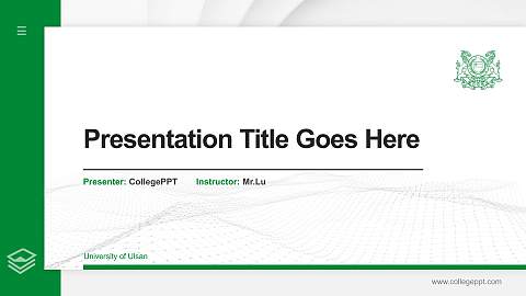 University of Ulsan Thesis Proposal/Graduation Defense PPT Template