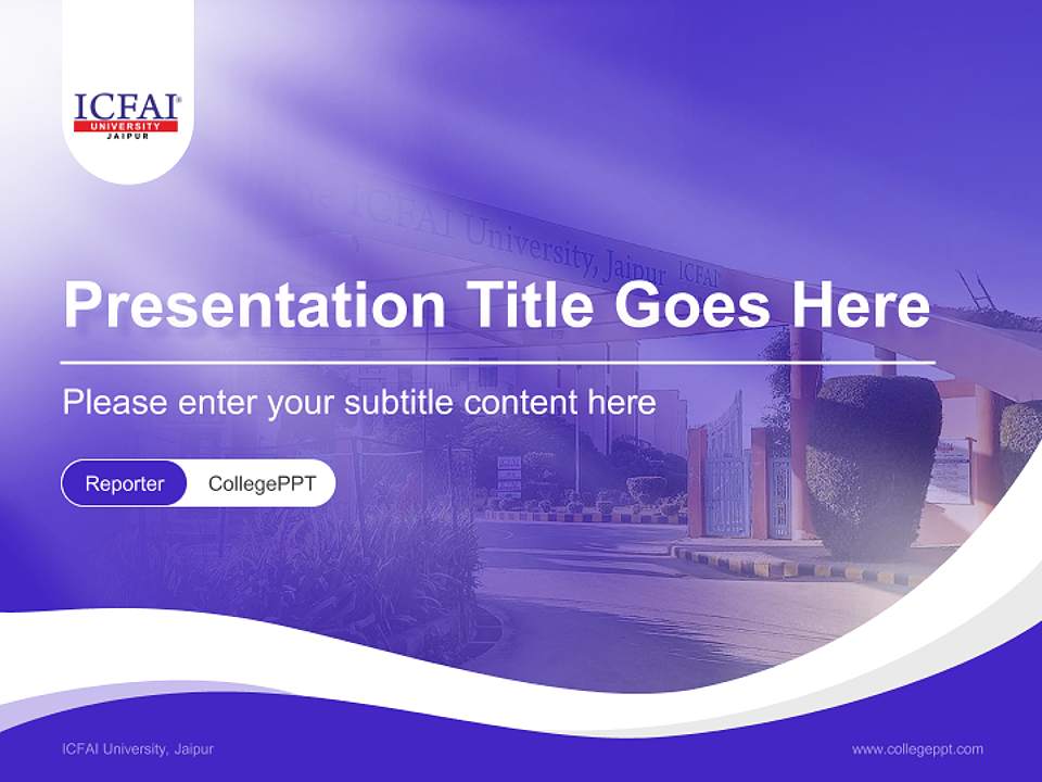 ICFAI University, Jaipur Lecture Sharing and Networking Event PPT Template4:3 ratio PPT effect preview image4