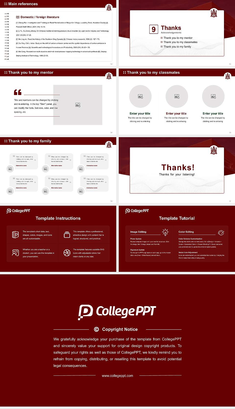 Alabama a & M University Graduation Thesis Defense PPT Template16:9 ratio PPT effect preview image7