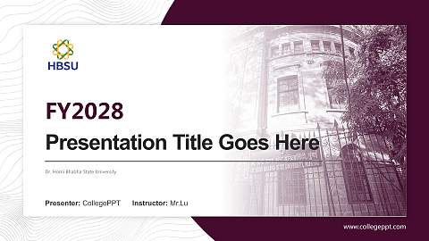 Dr. Homi Bhabha State University Academic Presentation/Research Findings Report PPT Template